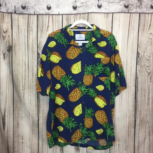 28 Palms Other - Me s 28 Palms Pineapple Hawaiian Shirt